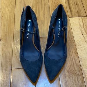 Shoes of Prey Blue suede brand new size 7